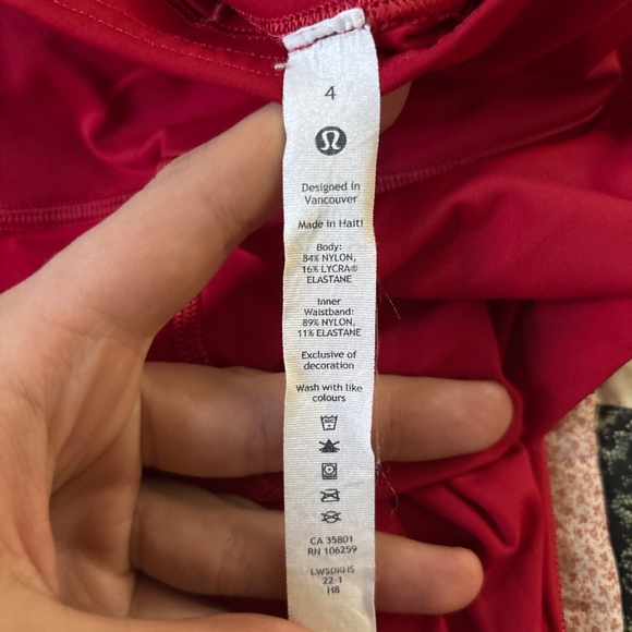 Red lululemon Align™ High-Rise Pant full length - Picture 3 of 4